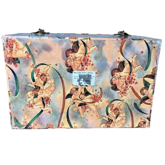 Vintage Angel Print Storage Box Treasure Chest Design Multipurpose Organizer - Picture 6 of 10